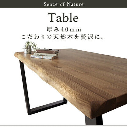 【新商品】天然木オーク無垢材モダンデザインダイニング Seattle シアトル 5点セット(テーブル+チェア4脚) W120 送料無料