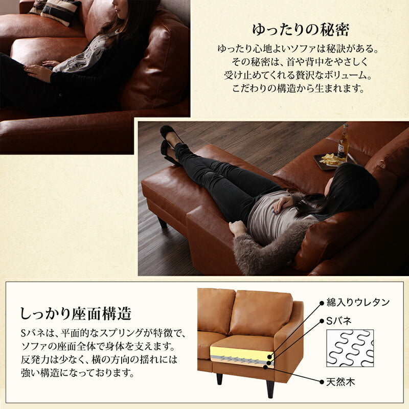 【新商品】ソファ　l字　ヴィンテージ／1811_25 Regard-J_コーナーカウチソファ ラージサイズ 送料無料