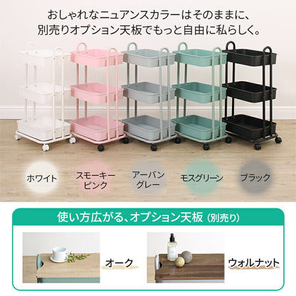 軽いのにしっかり！バスケットトローリー　オプション天板 送料無料