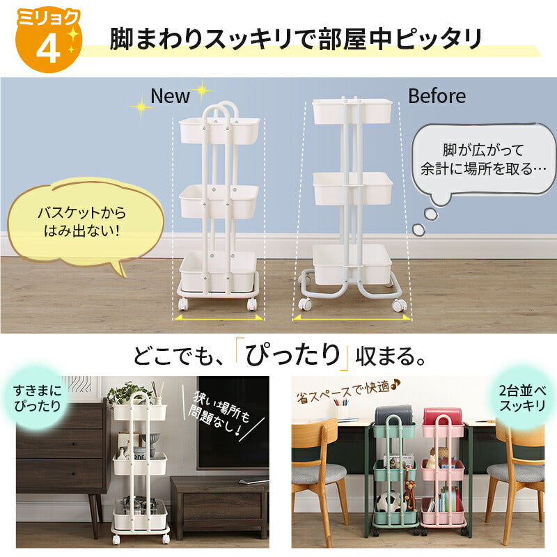 軽いのにしっかり！バスケットトローリー 送料無料