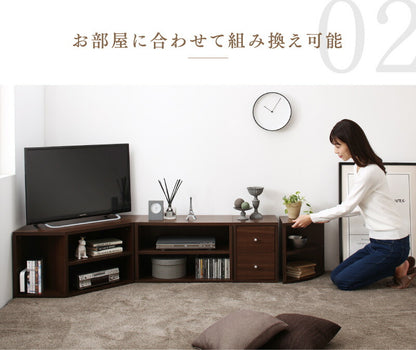 【新商品】コーナーテレビ台 ロータイプ 4点セット／コーナータイプTV台４点セット 送料無料