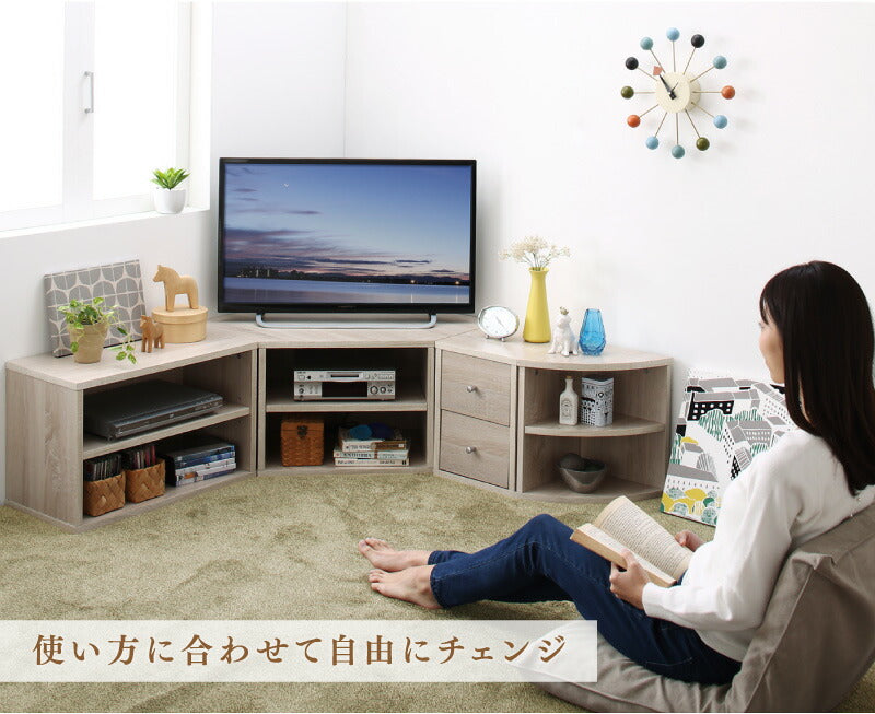 【新商品】コーナーテレビ台 ロータイプ 4点セット／コーナータイプTV台４点セット 送料無料