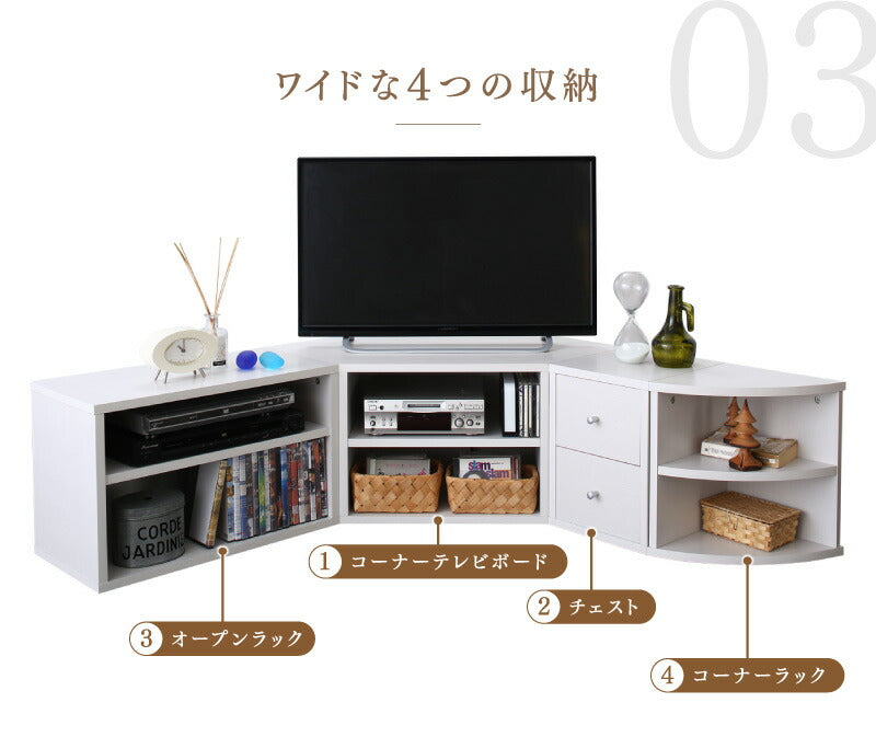 【新商品】コーナーテレビ台 ロータイプ 4点セット／コーナータイプTV台４点セット 送料無料