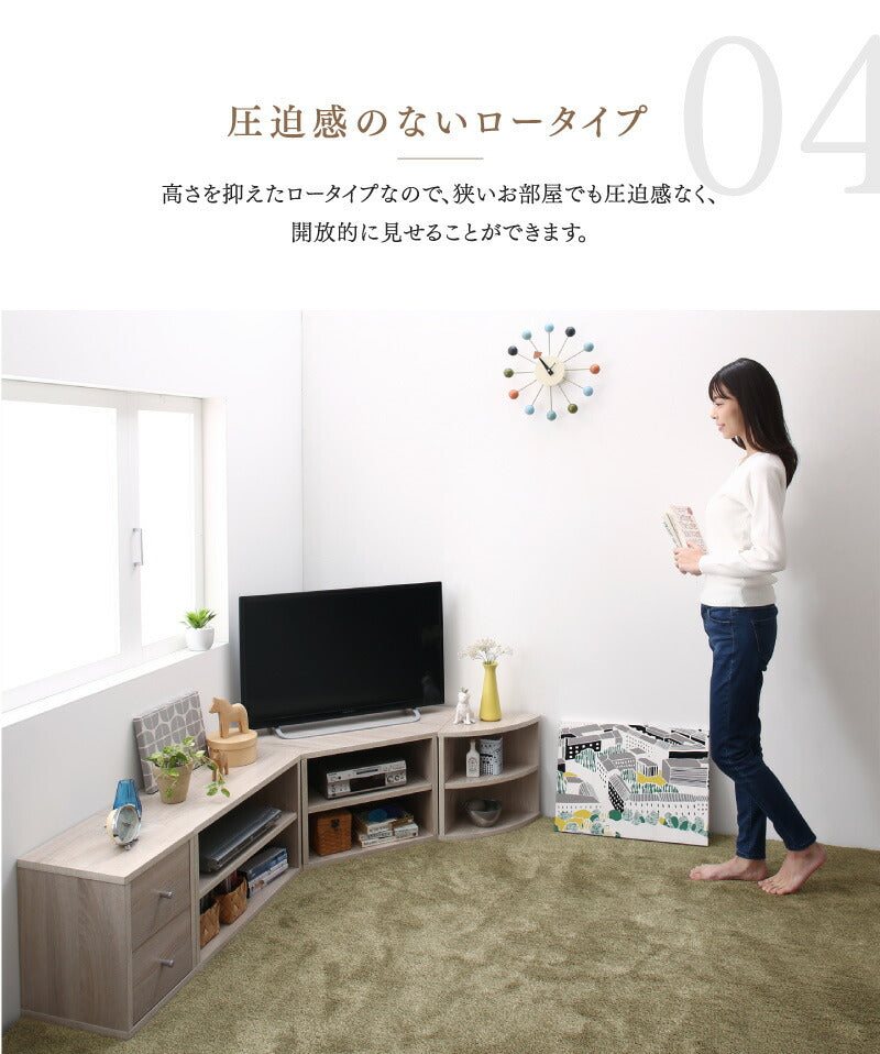 【新商品】コーナーテレビ台 ロータイプ 4点セット／コーナータイプTV台４点セット 送料無料