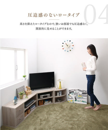 【新商品】コーナーテレビ台 ロータイプ 4点セット／コーナータイプTV台４点セット 送料無料