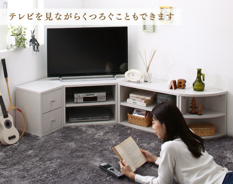 【新商品】コーナーテレビ台 ロータイプ 4点セット／コーナータイプTV台４点セット 送料無料