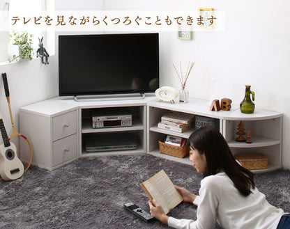 【新商品】コーナーテレビ台 ロータイプ 4点セット／コーナータイプTV台４点セット 送料無料