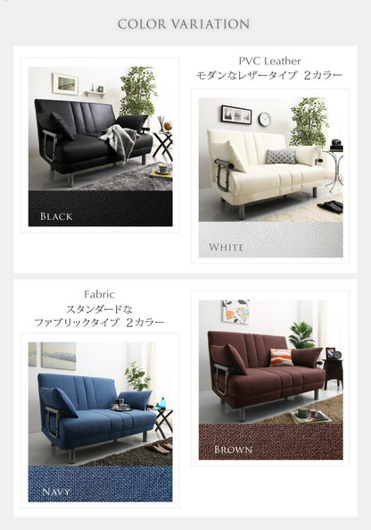 【新商品】ソファベッド 2人掛け コンパクト／1812_06 カウチソファベッド_ROLLY型 W120 送料無料
