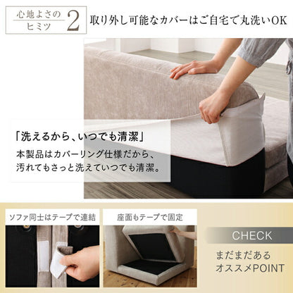 高さ調節可能 3段階伸長式 大型こたつソファダイニング Escher エッシャー 4点セット(テーブル+2Pソファ1脚+1Pソファ1脚+コーナーソファ1脚) W120-180 送料無料