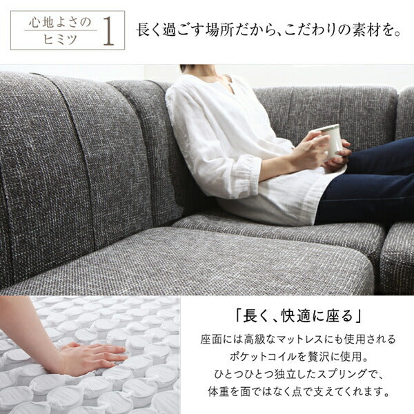 高さ調節可能 3段階伸長式 大型こたつソファダイニング Anouk アヌーク 4点セット(テーブル+2Pソファ1脚+1Pソファ1脚+コーナーソファ1脚) W120-180 送料無料