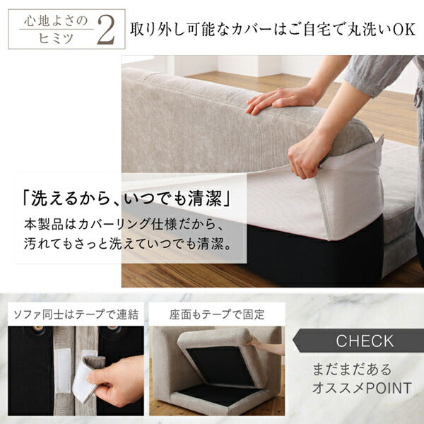 高さ調節可能 3段階伸長式 大型こたつソファダイニング Anouk アヌーク 4点セット(テーブル+2Pソファ1脚+1Pソファ1脚+コーナーソファ1脚) W120-180 送料無料