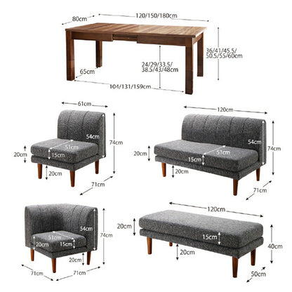 【新商品】組立設置付き 高さ調節可能 3段階伸長式 大型こたつソファダイニング Anouk アヌーク ダイニングこたつテーブル W120-180 送料無料