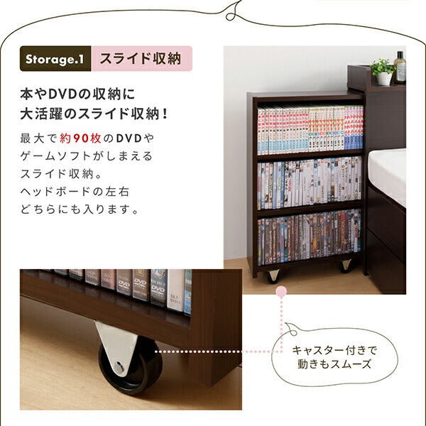 組立設置付 スライド収納付き コンパクトチェストベッド Compact-IN コンパクトイン 薄型プレミアムボンネルコイルマットレス付き シングル ショート丈 送料無料