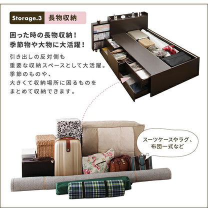 組立設置付 スライド収納付き コンパクトチェストベッド Compact-IN コンパクトイン 薄型抗菌国産ポケットコイルマットレス付き シングル ショート丈 送料無料