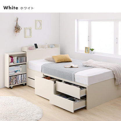 組立設置付 スライド収納付き コンパクトチェストベッド Compact-IN コンパクトイン 薄型スタンダードポケットコイルマットレス付き セミシングル ショート丈 送料無料