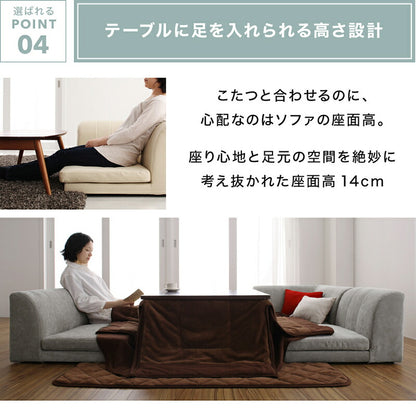 【新商品】ローソファー コーナー フロアソファー／1902_14 SP floor corner sofa 1P×3+コーナー 送料無料