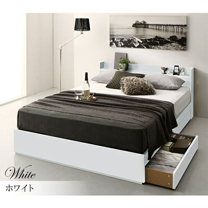 【新商品】組立設置付き 清潔に眠れる棚・コンセント付きすのこ収納ベッド Anela アネラ スタンダードポケットコイルマットレス付き シングル 送料無料