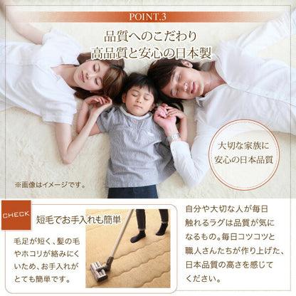 【新商品】厚み40mmのふっくら厚敷きクッションラグ Vermeer フェルメル 130×190cm 送料無料