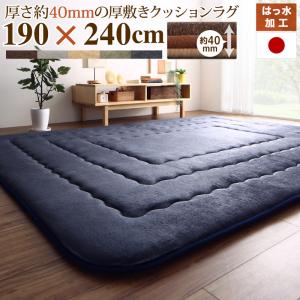 【新商品】厚み40mmのふっくら厚敷きクッションラグ Vermeer フェルメル 190×240cm 送料無料