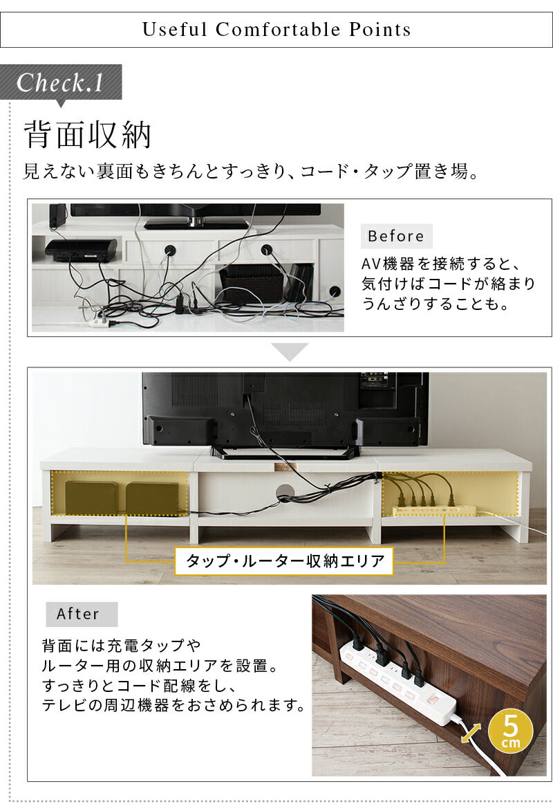 【新商品】テレビ台 ローボード テレビボード／1904_01 分割ローボード 幅150 高さ28 送料無料