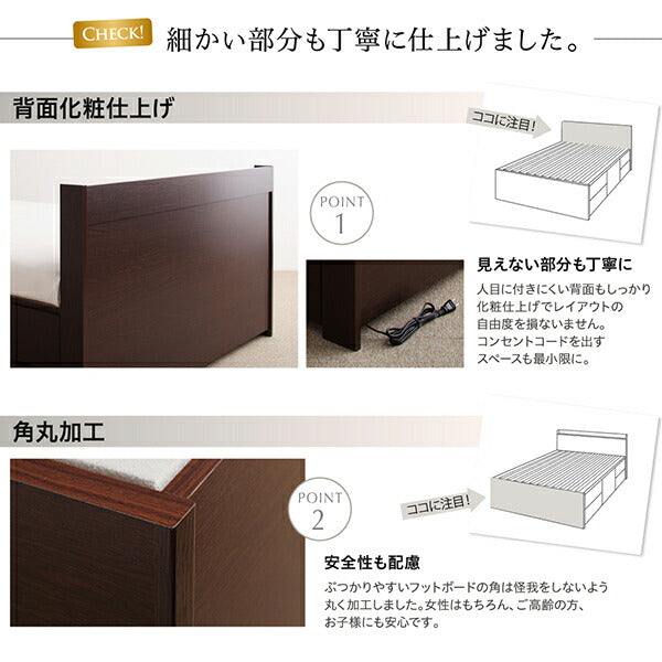 組立設置付 国産 多機能頑丈すのこチェストベッド Salberg サルベルグ 薄型プレミアムポケットコイルマットレス付き シングル 送料無料 - 【公式】allecore(アレコレ) 家具インテリア・生活雑貨のオンライン通販