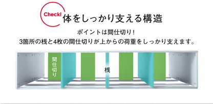 組立設置付き ベッド チェストベッド 大容量収納ベッド／センペール2 薄型プレミアムポケットコイルマットレス付き ハイタイプ 引き出し2杯 セミダブル