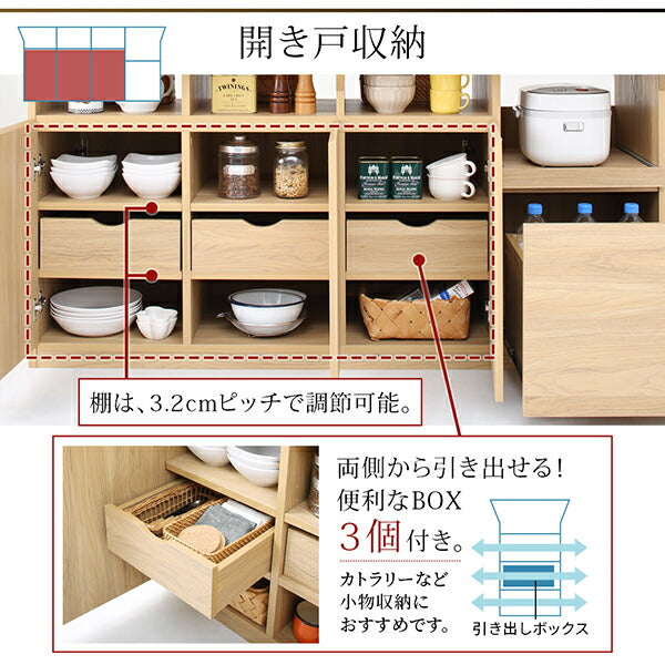 【新商品】キッチン収納・作業台・テーブルになる1台3役のワイドバタフライキッチンカウンター 幅150 Qiiu クイーユ 送料無料