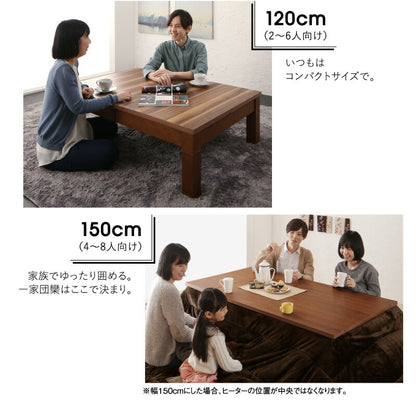 3段階伸縮こたつテーブル／ワイデンアルファ2 長方形(80×120～180cm) 送料無料