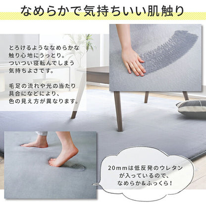 厚みが選べる ニュアンスカラーの洗えるシャギーラグ Washuwa ワシュワ 厚さ3mm 185×240cm 送料無料