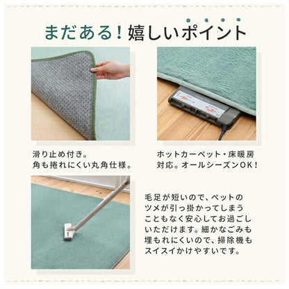 厚みが選べる ニュアンスカラーの洗えるシャギーラグ Washuwa ワシュワ 厚さ3mm 185×185cm 送料無料