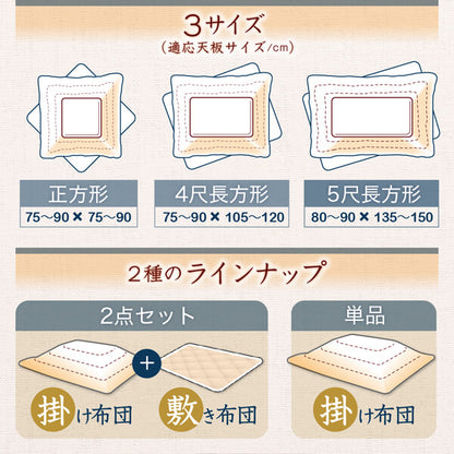 和レトロこたつ布団 春万知 はるまち こたつ用掛け布団単品 4尺長方形(80×120cm)天板対応 送料無料