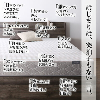 ゾーンコイルマットレス 抗菌防臭 防ダニ　高反発 硬め バランスタイプ zone-coil ダブル 送料無料