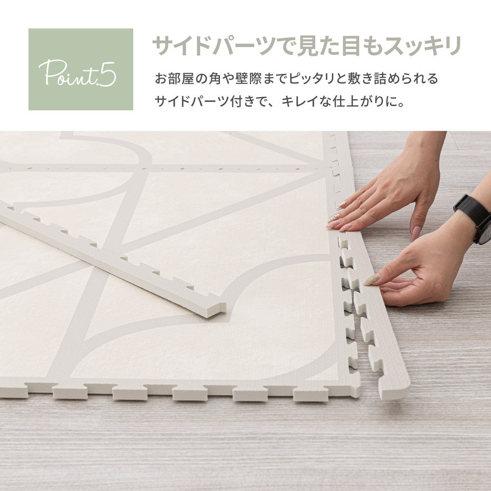 レトロデザインのジョイントマット　キュロス　9枚セット 60×60×1.2cm 送料無料