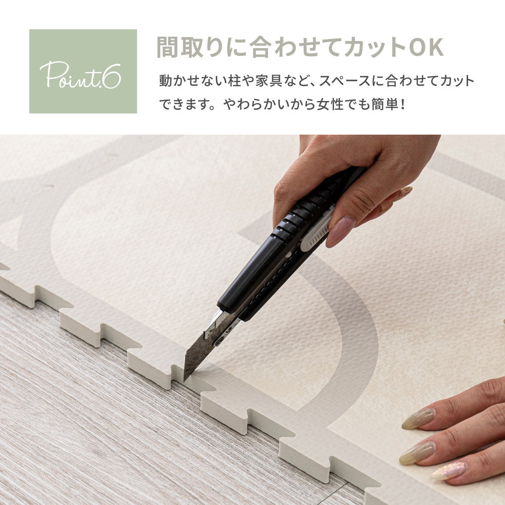 レトロデザインのジョイントマット　キュロス　18枚セット 60×60×1.2cm 送料無料