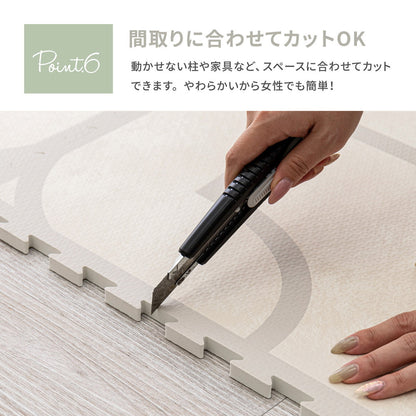 レトロデザインのジョイントマット　キュロス　18枚セット 60×60×1.2cm 送料無料