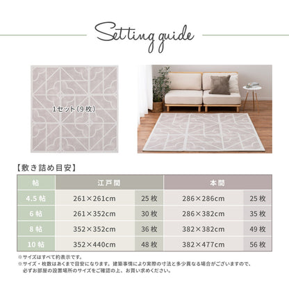レトロデザインのジョイントマット　キュロス　36枚セット 60×60×1.2cm 送料無料
