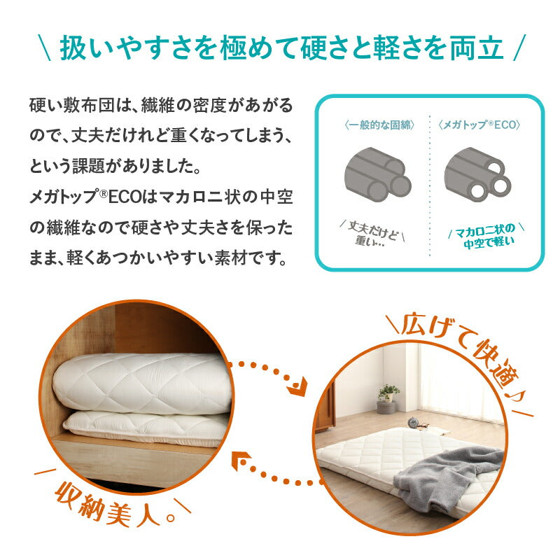 ベッドにぴったり敷布団 セミダブル 送料無料