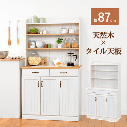 【新商品】キッチンカウンター-MUD-タイル天板 87×38×155cm 送料無料