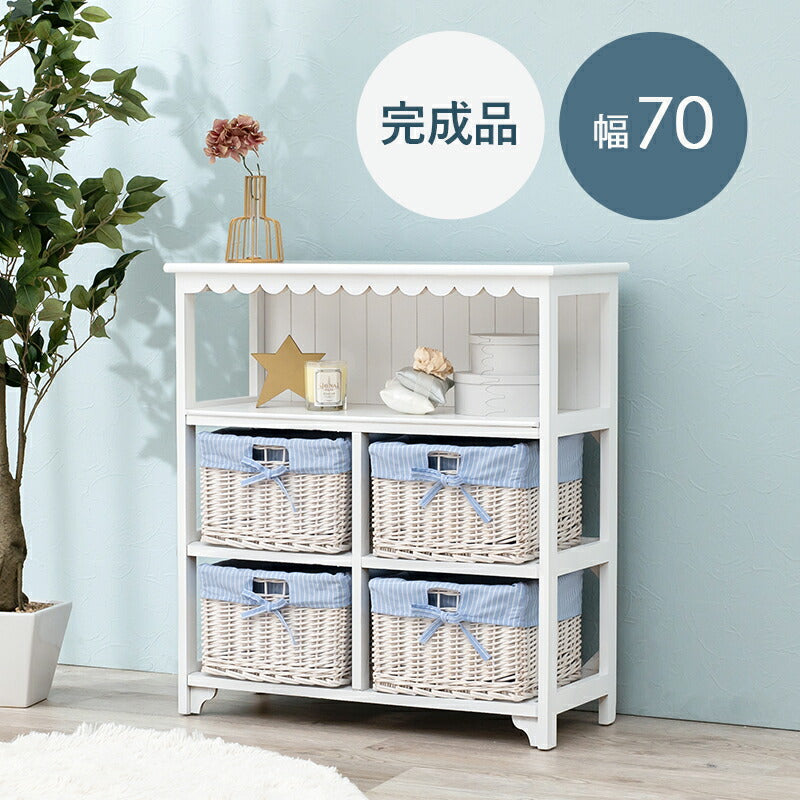 【新商品】キャビネット-MCC4杯-フリル 4杯 70×30×75cm 送料無料