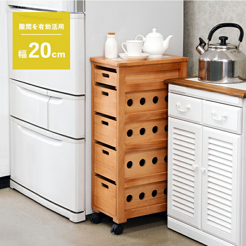 ストッカー-MUD-引き出し5段-ロゴなし 20×40×79cm 送料無料