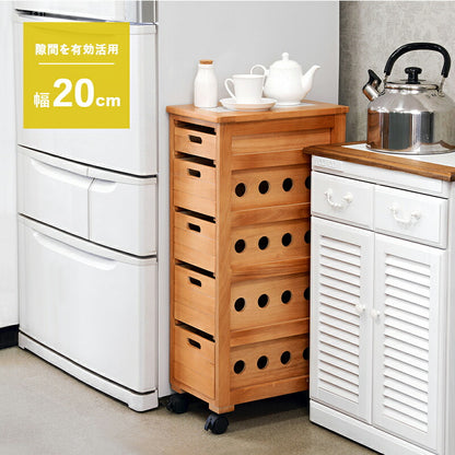 ストッカー-MUD-引き出し5段-ロゴなし 20×40×79cm 送料無料
