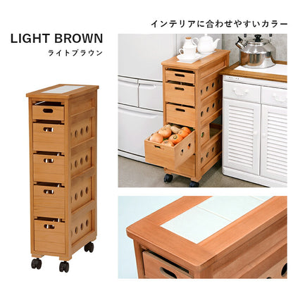 ストッカー-MUD-引き出し5段-ロゴなし 20×40×79cm 送料無料