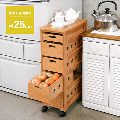 ストッカー-MUD-引き出し5段-ロゴなし 25×40×79cm 送料無料