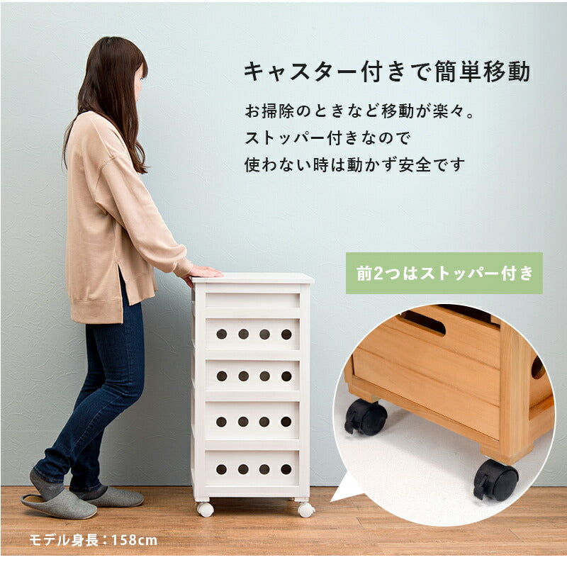 ストッカー-MUD-引き出し5段-ロゴなし 30×40×79cm 送料無料