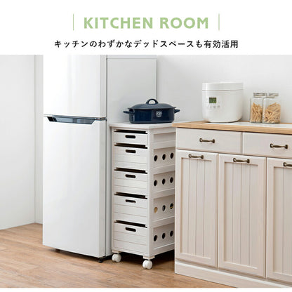 ストッカー-MUD-引き出し5段-ロゴなし 30×40×79cm 送料無料
