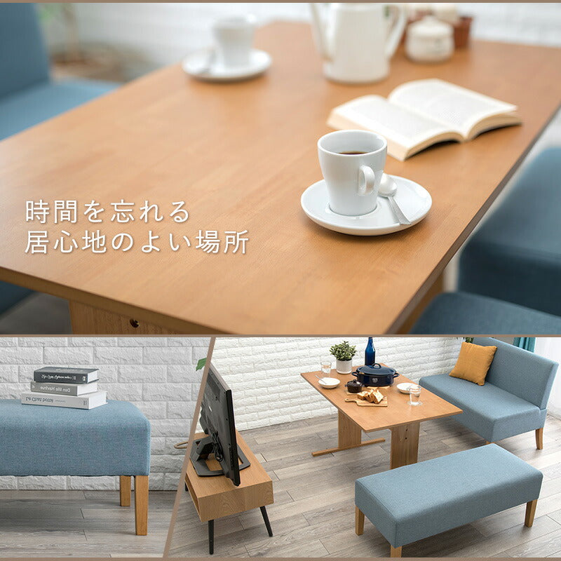 ダイニング３点セット-SH-ソファ×ベンチ 70×110×65cm 送料無料