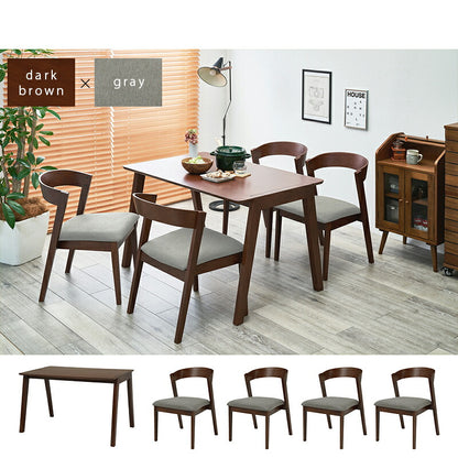 ダイニング5点セット-MI-デザインチェア 120×75×70cm 送料無料