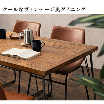 ダイニング5点セット-RT-アイアン脚/Bタイプ 140×80×72cm 送料無料