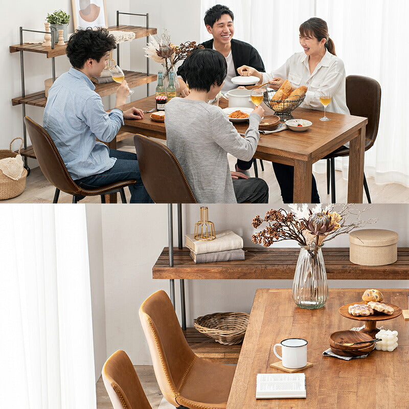 ダイニング5点セット-RT-木脚/Bタイプ 140×80×72cm 送料無料