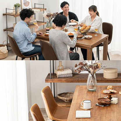 ダイニング5点セット-RT-木脚/Bタイプ 140×80×72cm 送料無料